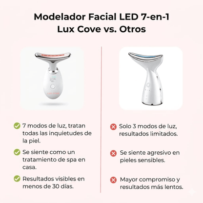 ✨Escultor facial LED 7 en 1 Lumine | Terapia Relajante de Luz led en Casa + Serum EXTRA De Regalo💧💆‍♀️