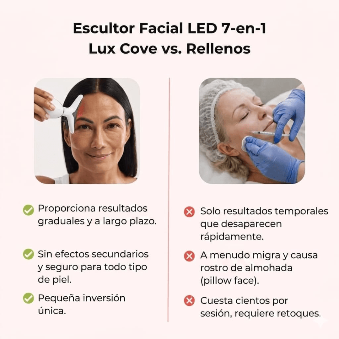 ✨Escultor facial LED 7 en 1 Lumine | Terapia Relajante de Luz led en Casa + Serum EXTRA De Regalo💧💆‍♀️