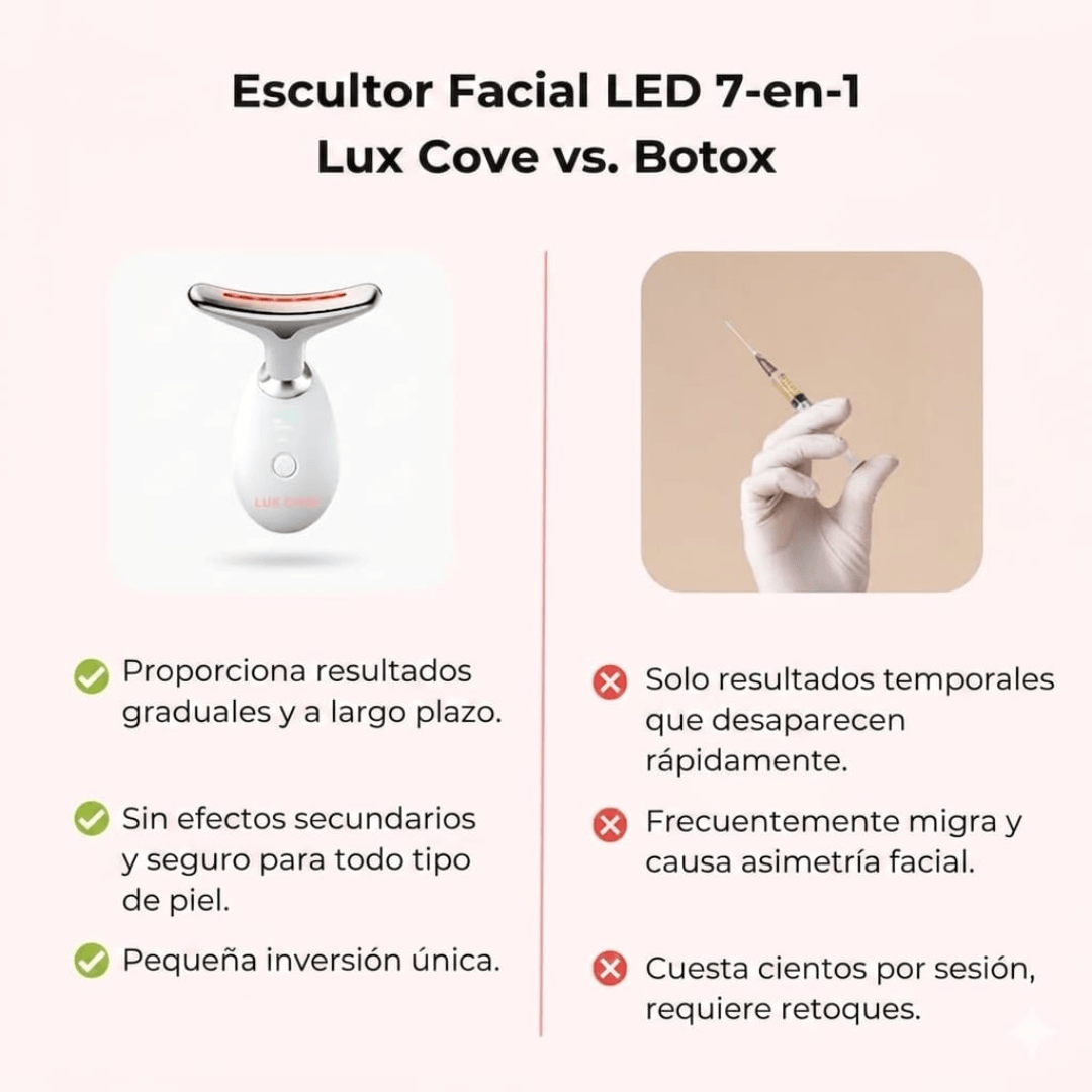 ✨Escultor facial LED 7 en 1 Lumine | Terapia Relajante de Luz led en Casa + Serum EXTRA De Regalo💧💆‍♀️