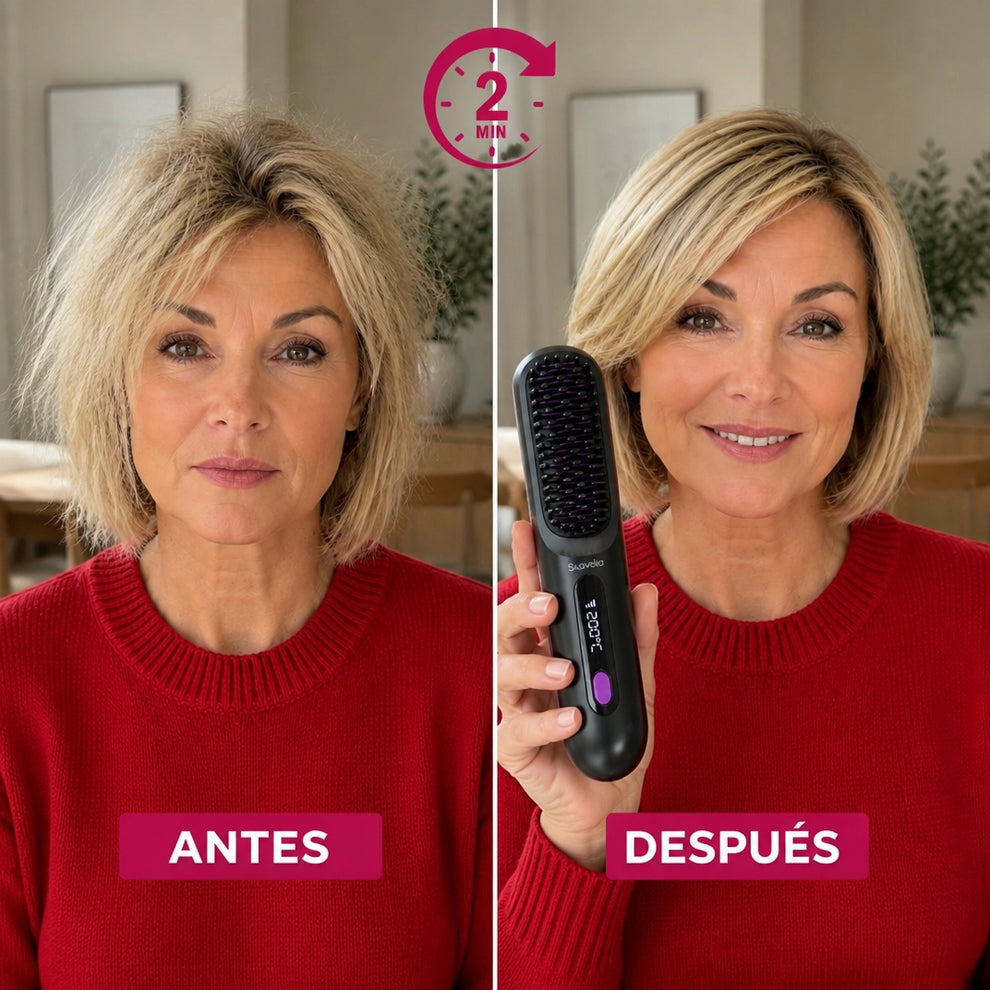 Suava Brush™ — Volumen desde la raíz en dos minutos Cuerpo, brillo y una sola mano.