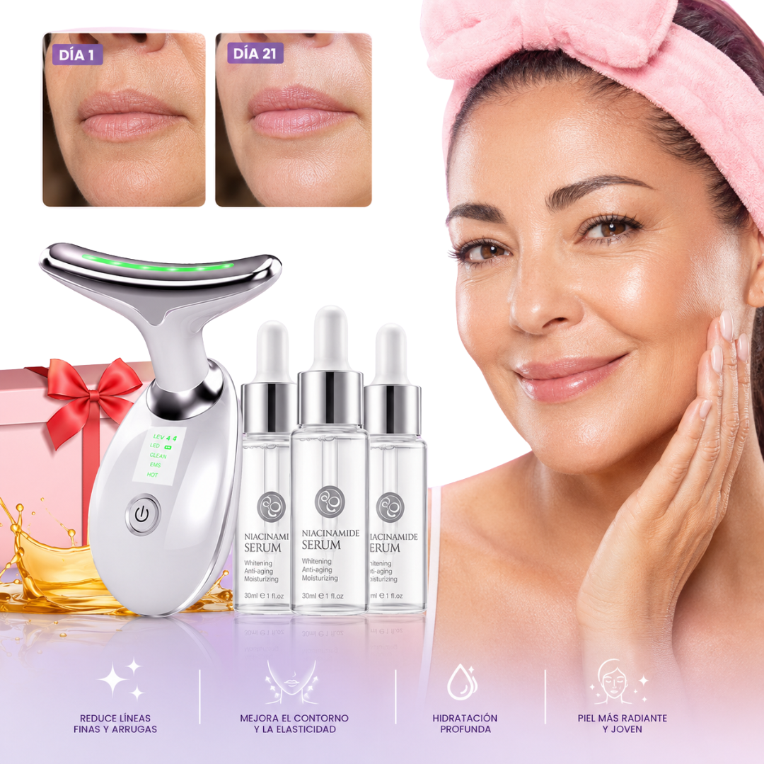 ✨Escultor facial LED 7 en 1 Lumine | Terapia Relajante de Luz led en Casa + Serum EXTRA De Regalo💧💆‍♀️