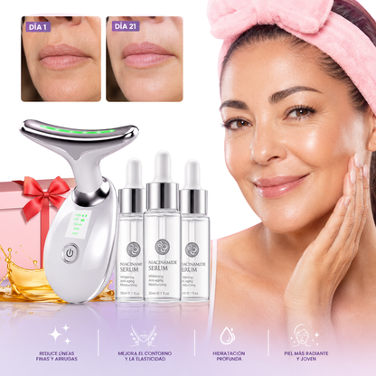 ✨Escultor facial LED 7 en 1 Lumine | Terapia Relajante de Luz led en Casa + Serum EXTRA De Regalo💧💆‍♀️
