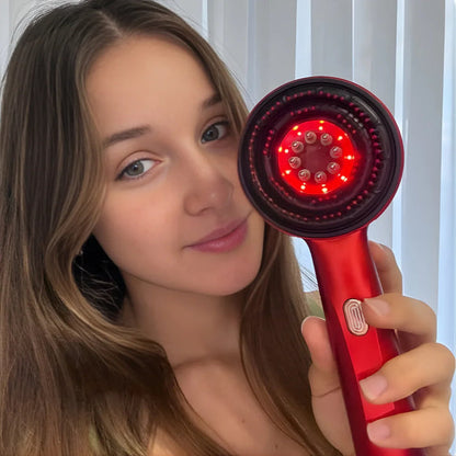 Masajeador capilar Lumine 4 en 1 con terapia de luz roja para el crecimiento del cabello y la salud del cuero cabelludo.