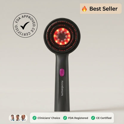Masajeador capilar Lumine 4 en 1 con terapia de luz roja para el crecimiento del cabello y la salud del cuero cabelludo.